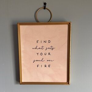 Hobby Lobby Gold and Pink Inspirational Wall Art